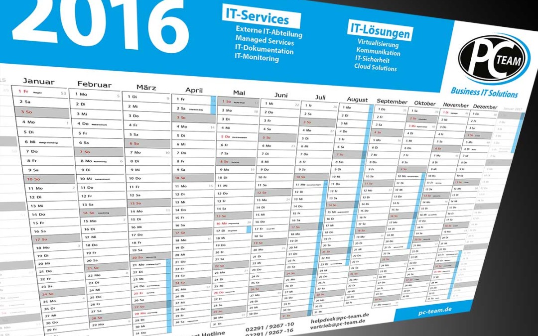 Wandkalender 2016